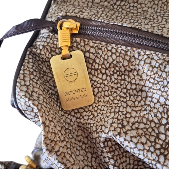 Borbonese shoulder bag tote w/ pouch quail pattern excellent condition - Picture 7 of 16